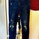 ZARA  Trafaluc Dark Denim Distressed Skinny Ankle Jeans size 2 Photo 0