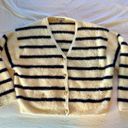 J.Crew  Sweater Lady Jacket Striped Brushed Yarn Photo 1