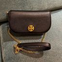 Tory Burch  CHELSEA Black Leather Convertible Crossbody Purse Shoulder Bag Photo 0