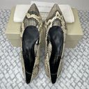 PARKE MARION  Must Have Flat Python Snake Print Classic Pointy Toe Flat, Size 37 Photo 2