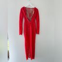 House Of CB  Lisandra Red Lace Maxi Dress XS Photo 6