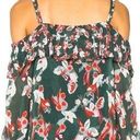 Tanya Taylor  Floral Ikat Gauze Daisy Silk Cold Shoulder Top Sz 4 Photo 1