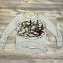 Proenza Schouler Neiman Marcus Gray Graffiti Paint Splatter Soft Sweatshirt S Photo 4