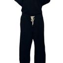 n:philanthropy  Womens L Ribbed 100% Cotton Jumpsuit Black Short Sleeve $168 NWT Photo 0