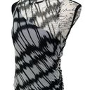 DKNY  Black White Sleeveless Mesh Overlay Top Women's XS Photo 3