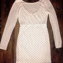 Free People  White long sleeve bodycon  Silver dot accent, dress size XS Photo 0