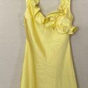 House Of CB ‘Tink’ Buttercup Satin Ruffle Mini Dress NWOT size M Photo 3