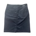 Earl Jean  Denim Pencil Mini Skirt Black Size 3 30 Medium Triple Button Stretch Photo 1