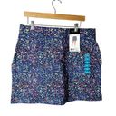 Rafaella  Skort Short Blue Floral A- Line Pull On Size XL
Stretch Photo 1