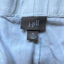 J.Jill  White 100% Linen Cropped Pants Elastic Waist Pull On Size Medium Petite Photo 5