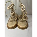 Stuart Weitzman  NWOB Kora Lace-Up Gladiator Sandal beige Size 8 $395 New Roman Photo 5