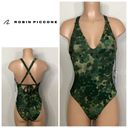 Robin Piccone New.  Army camouflage plunge swimsuit. Regularly $168. Size 8 Photo 6