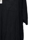 DKNY  Shirt Dress Size Small Black Button Up Womens Stretch Blend 3/4 Sleeve Photo 2