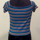 Papaya Striped Blouse Photo 1