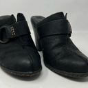 Born concept B.o.c.  Donia Black Oiled Nubuck Ring Trim Split Vamp Clog Mule Photo 0