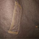 Denim & Co  Vintage Brown Denim Coat Faux Fur Lined Cuffs Collar Button Front SMALL Photo 5