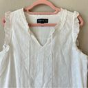 Harper  241 White Eyelet Cotton Sleeveless Shift Mini Dress Size 6 Photo 1