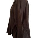 Talbots  Pure Irish Linen Open Front Boxy Blazer Jacket Woman Brown Plus Size X Photo 2