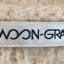 The Moon  GRAY Vintage Off White Boucle Knit Sweater Cardigan Wood Buttons Medium 4 Photo 7