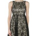 Jessica Simpson  Black & Gold Lace A-Line Mini Dress Formal Size 2 Photo 1