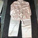 Oscar de la Renta  Size Small Vintage Pink Label Satin Pajamas Pink Photo 0