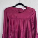 Ro & De  Womens Burgundy Tiered Lace Blouse Photo 1