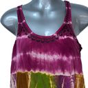 Joie  Tank Top Purple Green Black Tie Dye Embroidered Silk Women's Size XS Photo 2