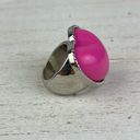 Bubblegum 💕 VTG Y2K  Pink Heart Ring Silver Tone Band 3D Puffy Heart Size 6 Photo 4