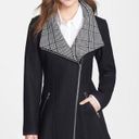 GUESS Glen Plaid Detail Skirt Wool Blend Coat Photo 0