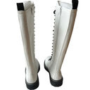 Wild Pair  Boots Ryleep White Black Combat Lace Up Tall Boot Women's Size 5M Photo 7