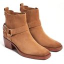 Sam Edelman Bellamie Harness Booties Camel Leather Suede Tan Edgy Ankle Boots 7 Photo 2