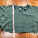 Pilcro  anthropologie Batwing Eyelet oversized Crop Sweatshirt size M Photo 8