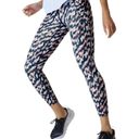 Sweaty Betty NWT  7/8 Rapid Run Leggings in Blue Spliced Mirage Print Photo 4