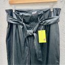 Commando vegan leather pleated ankle pants black size large Photo 2