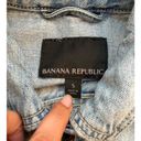 Banana Republic  Women's Small Blue Distressed Denim Basic Jean Jacket Photo 9