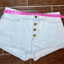 American Apparel  Front Button Denim Shorts Size 28 Photo 5