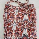 Free People  Orange Boho Paisley Feathery Bag Photo 0