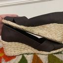 Ralph Lauren  Cecilia Brown Silk Upper Mid Espadrille Wedges Jute Soles 8.5 Photo 6