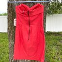 Teeze Me NWT  Strapless Mini Dress Sweetheart Strapless Pockets XS Red Coquette Photo 2