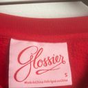 glossier red sweatshirt Photo 1