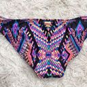 Body Glove  Ruby low rise multi strap Aztec bikini bottom Pink black size medium Photo 2