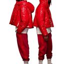 Adidas Originals Ivy Park Red Puffer Jacket Photo 1