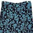 Lane Bryant  Pants Womens Size 18 Blue Floral Wide Leg High Rise Pull On Pockets Photo 3