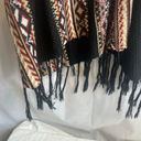 love on a hanger  Fringed Western Aztec Poncho Cardigan Size XS‎ Photo 4