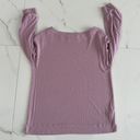 Loft Outlet Ribbed Soft Pink Boat Neck 3/4 Sleeve Top Sz Small Photo 6