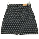 Molly Bracken  Printed Denim Mini Skirt Photo 1