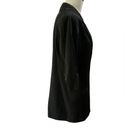 Elizabeth and James  Black One Button Notch Collar 3/4 Sleeve Blazer Jacket Photo 2