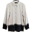 Karl Lagerfeld  Paris Polka Dot Bowtie Front Long Sleeve Button Down Medium NEW Photo 1