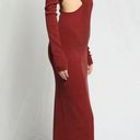 The Range  NYC x Intermix mass ribbed carved maxi dress NWT berry Photo 3