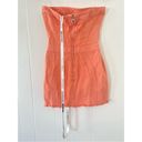 House Of CB  Mistress Rocks Coral Denim Strapless Mini Dress Size X-Small NWT Photo 11